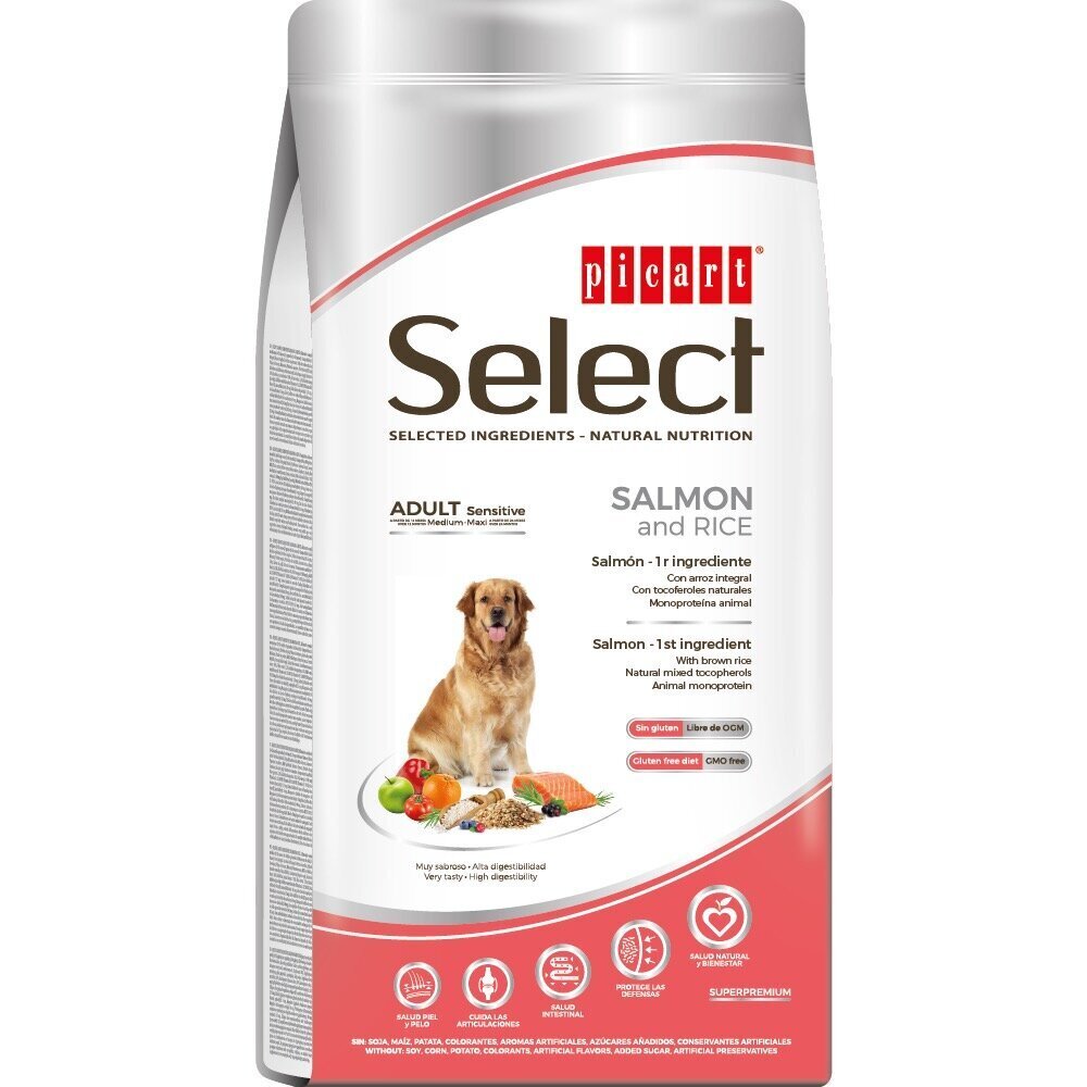 Select Adult Sensitive Salmon and Rice täysravinto aikuisille koirille 3kg hinta ja tiedot | Koiran kuivaruoka | hobbyhall.fi