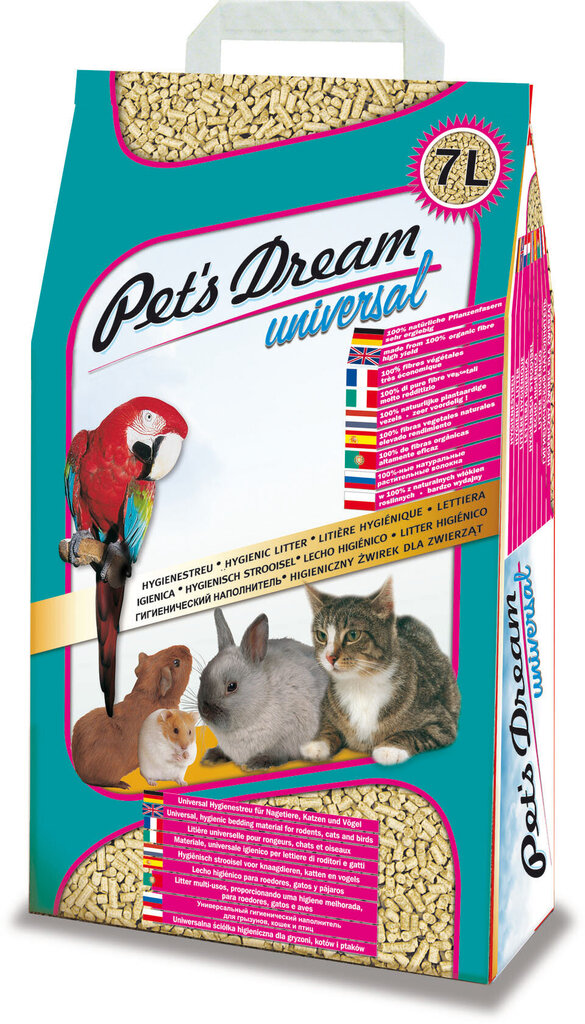 Pet's Dream Universal puukuitupelletit 7L hinta ja tiedot | Kissanhiekka | hobbyhall.fi