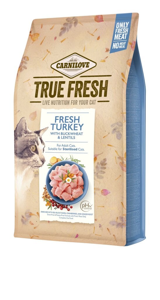 Carnilove True Fresh Cat Turkey täysravinto kissoille 340g hinta ja tiedot | Kissanruoka | hobbyhall.fi