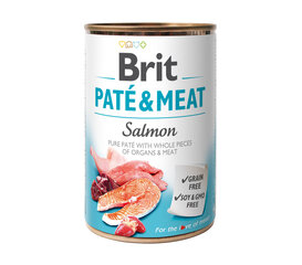 Brit Care Salmon Paté & Meat tölkki koirille 400g hinta ja tiedot | Koiran märkäruoka | hobbyhall.fi