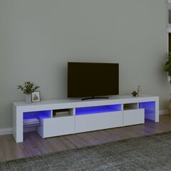 vidaXL TV-taso LED-valoilla valkoinen 215x36,5x40 cm hinta ja tiedot | TV-tasot | hobbyhall.fi