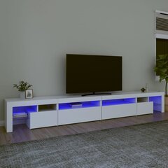 vidaXL TV-taso LED-valoilla valkoinen 290x36,5x40 cm hinta ja tiedot | TV-tasot | hobbyhall.fi