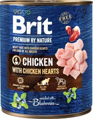 "Brit Premium By Nature" kanasäilykkeet ja sydämet 800g hinta ja tiedot | Koiran märkäruoka | hobbyhall.fi