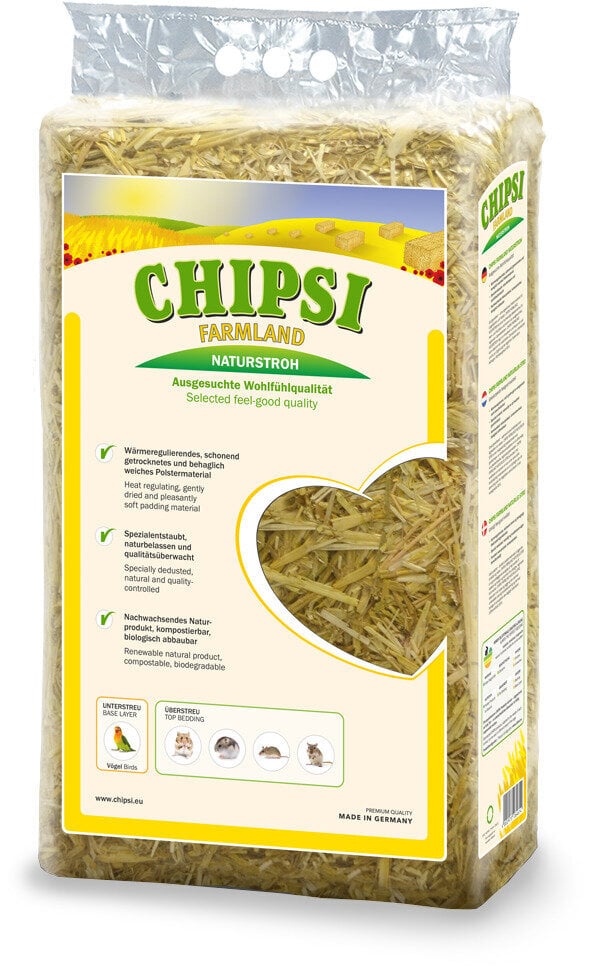 Chipsi Farmland olkipehku 0,8kg hinta ja tiedot | Pieneläinten heinät ja kuivikkeet | hobbyhall.fi