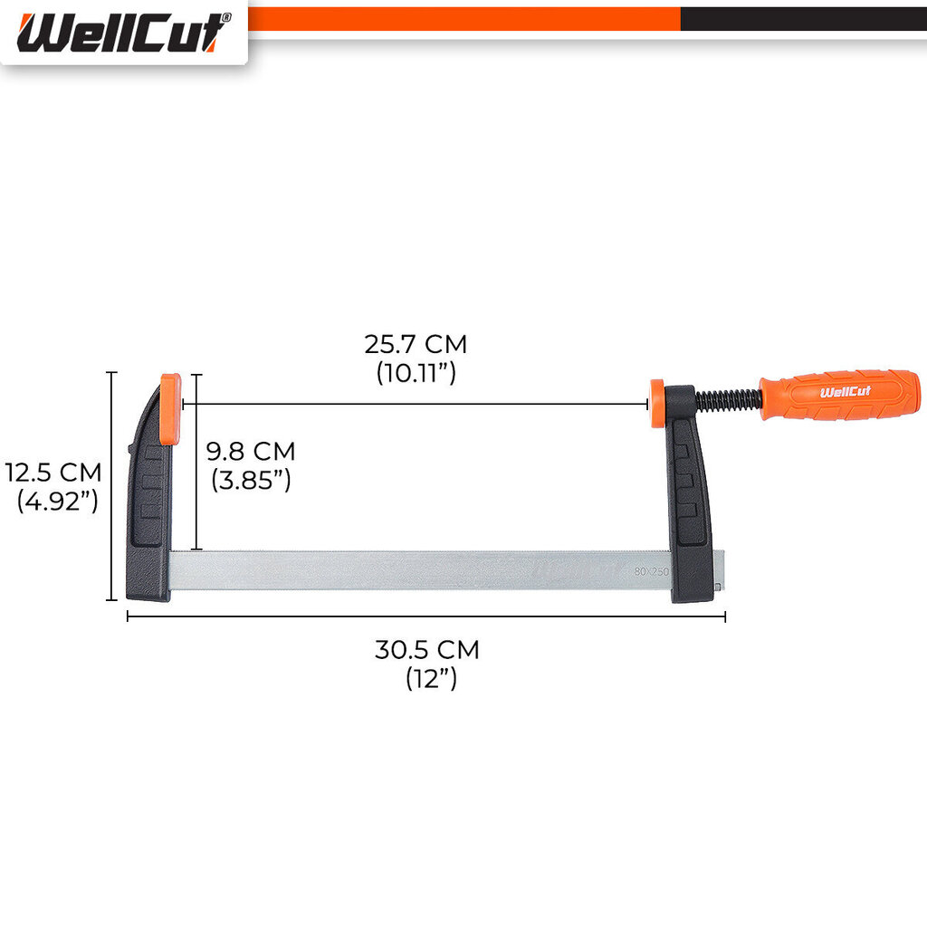 Puristimet, Ruuvipuristin WellCut WC-FC825 hinta ja tiedot | Käsityökalut | hobbyhall.fi