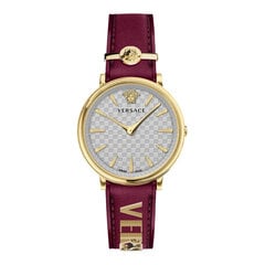 Naisten kello Versace V-Circle Leather Red hinta ja tiedot | Naisten kellot | hobbyhall.fi
