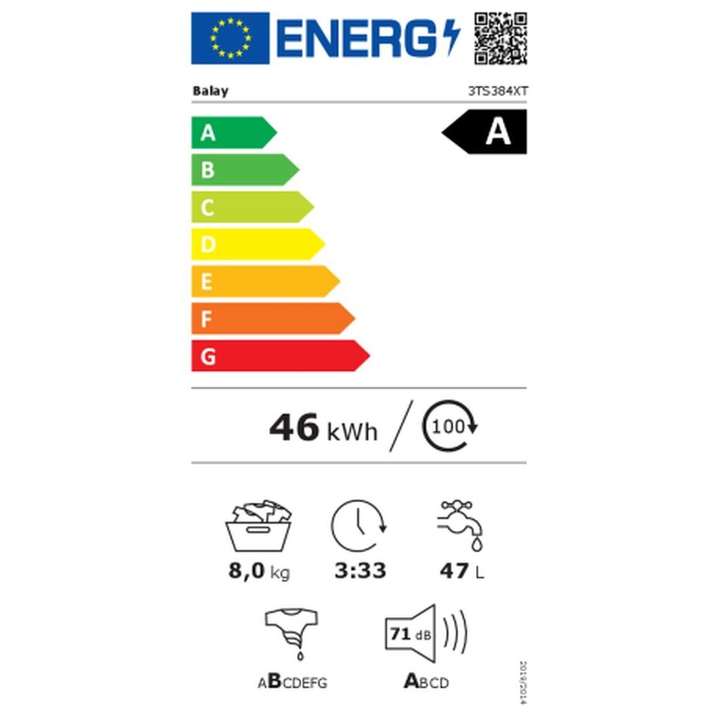 Pesukone Balay 3TS384XT. 8 kg 1400 rpm hinta ja tiedot | Pyykinpesukoneet | hobbyhall.fi