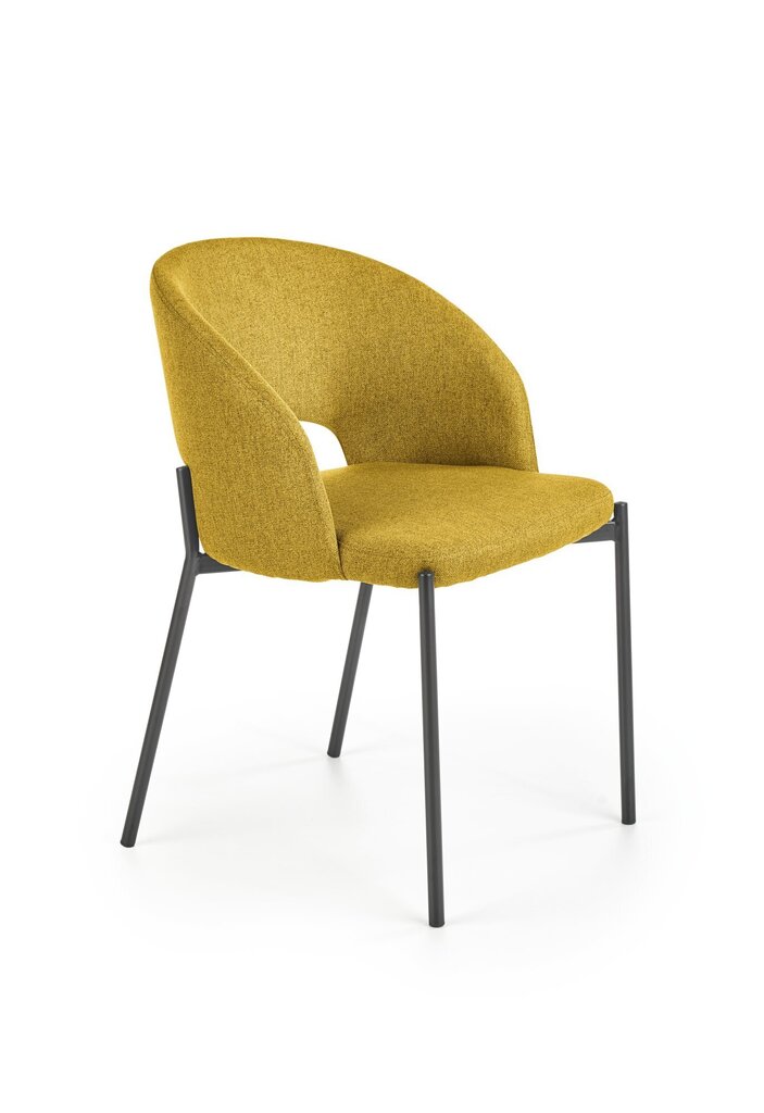 2 tuolin setti Halmar K373, keltainen/musta hinta ja tiedot | Ruokapöydän tuolit | hobbyhall.fi