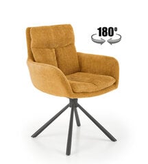 2 tuolin setti Halmar K495, keltainen hinta ja tiedot | Ruokapöydän tuolit | hobbyhall.fi