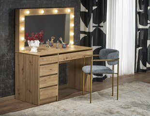 Kosmetiikkapöytä Halmar Hollywood XL, ruskea hinta ja tiedot | Peilipöydät | hobbyhall.fi