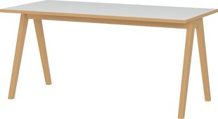 Pöytä 4173, valkoinen/ruskea hinta ja tiedot | Tietokonepöydät ja työpöydät | hobbyhall.fi