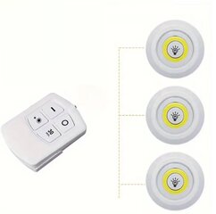 3 kpl / Smart Wireless LED-yövalot kaukosäätimellä. hinta ja tiedot | Upotettavat valaisimet ja LED-valaisimet | hobbyhall.fi