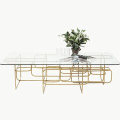 Sohvapöytä, Meander, Kulta 140x80cm hinta ja tiedot | Sohvapöydät | hobbyhall.fi