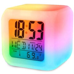 RGB-kello - digitaalinen herätyskello hinta ja tiedot | Kelloradiot ja herätyskellot | hobbyhall.fi