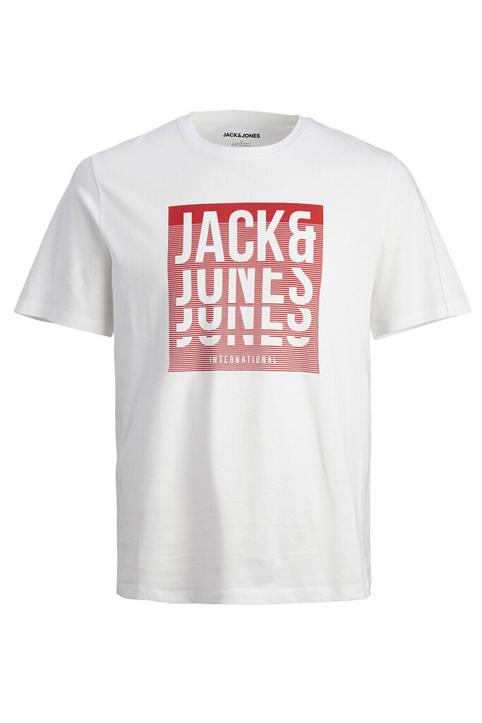 T-paita Jack & Jones 12248614WHITE-M hinta ja tiedot | Miesten T-paidat | hobbyhall.fi