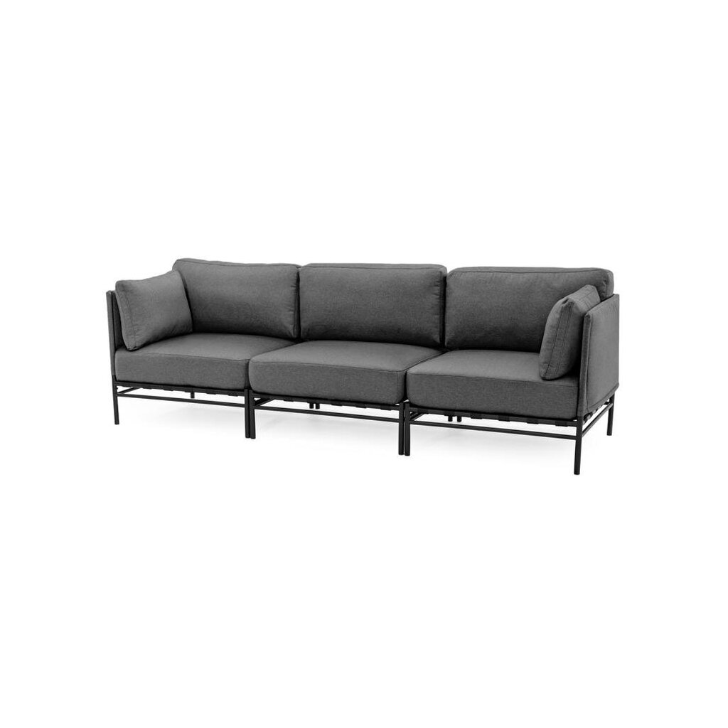 3-istuttava sohva Dandy, tummanharmaa hinta ja tiedot | Puutarhakalusteet | hobbyhall.fi