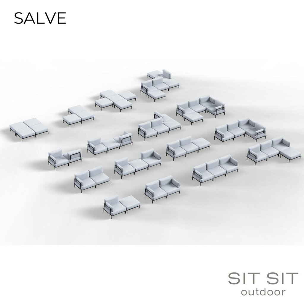 4-istuttava sohva, Sit Sit, harmaa hinta ja tiedot | Puutarhakalusteet | hobbyhall.fi