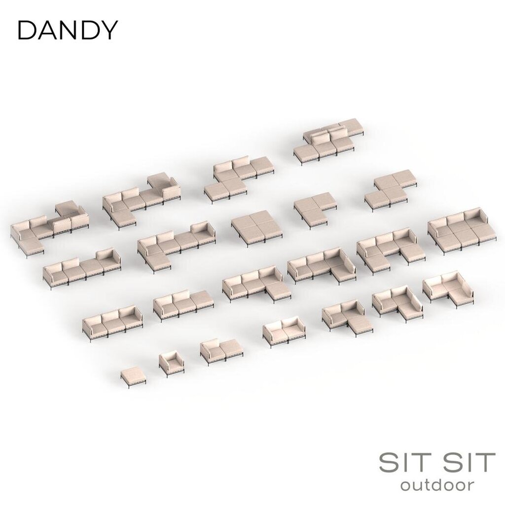 Puutarhahuonekalumoduuli Sit Sit Dandy, beige hinta ja tiedot | Istuintyynyt, pehmusteet ja päälliset | hobbyhall.fi