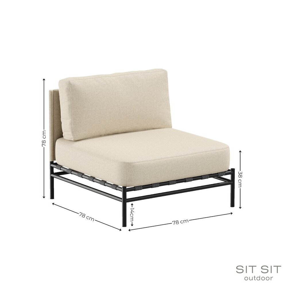 Puutarhakalusteiden tuoli Sit Sit Dandy, beige hinta ja tiedot | Nojatuolit | hobbyhall.fi