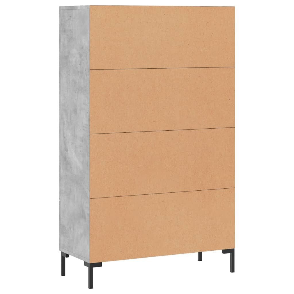 vidaXL Kaappi betoninharmaa 69,5x31x115 cm tekninen puu hinta ja tiedot | Olohuoneen kaapit ja lipastot | hobbyhall.fi