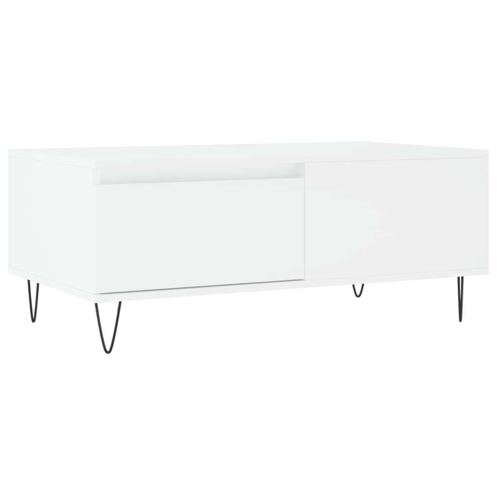 vidaXL Sohvapöytä valkoinen 90x50x36,5 cm tekninen puu hinta ja tiedot | Sohvapöydät | hobbyhall.fi
