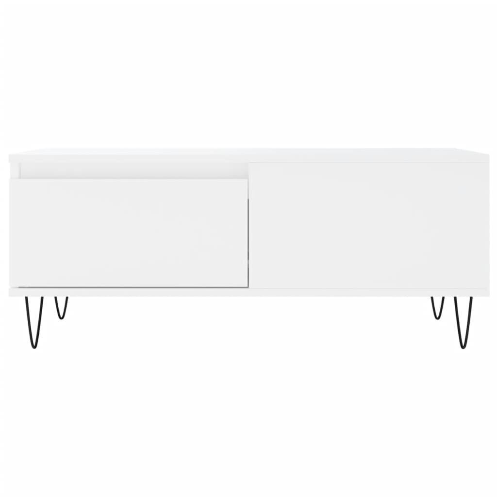 vidaXL Sohvapöytä valkoinen 90x50x36,5 cm tekninen puu hinta ja tiedot | Sohvapöydät | hobbyhall.fi