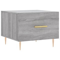 vidaXL Sohvapöytä harmaa Sonoma 50x50x40 cm tekninen puu hinta ja tiedot | Sohvapöydät | hobbyhall.fi