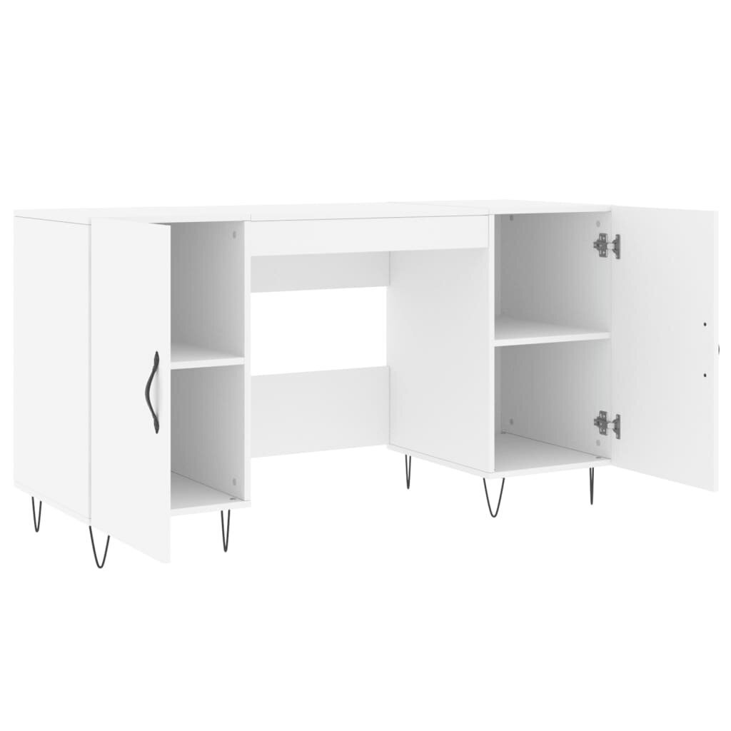 vidaXL Työpöytä valkoinen 140x50x75 cm tekninen puu hinta ja tiedot | Tietokonepöydät ja työpöydät | hobbyhall.fi