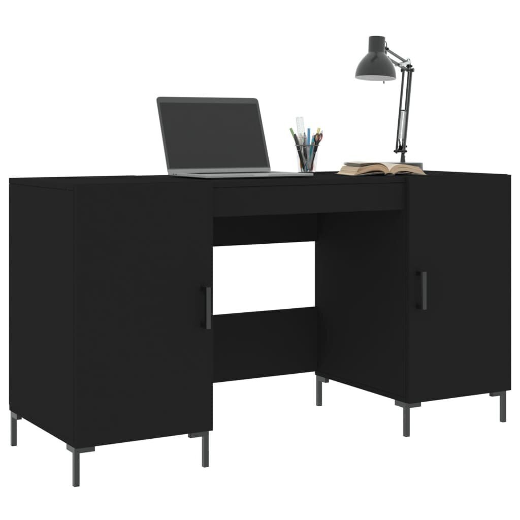 vidaXL Työpöytä musta 140x50x75 cm tekninen puu hinta ja tiedot | Tietokonepöydät ja työpöydät | hobbyhall.fi