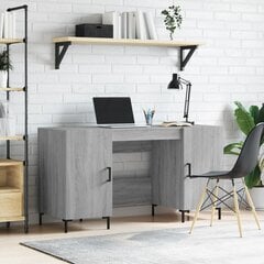 vidaXL Työpöytä harmaa Sonoma 140x50x75 cm tekninen puu hinta ja tiedot | Tietokonepöydät ja työpöydät | hobbyhall.fi