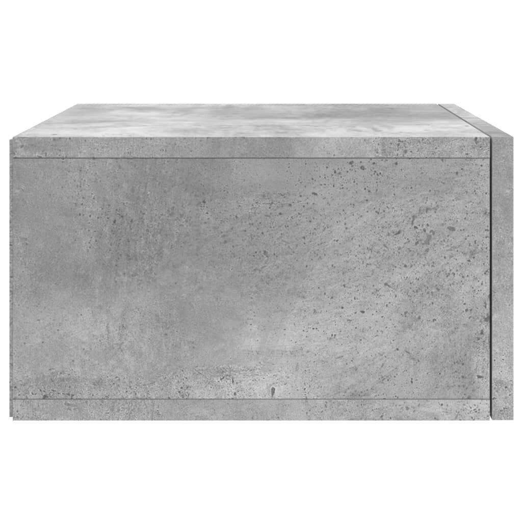 vidaXL Seinäkiinnitettävät yöpöydät 2 kpl betoninharmaa 35x35x20 cm hinta ja tiedot | Yöpöydät | hobbyhall.fi