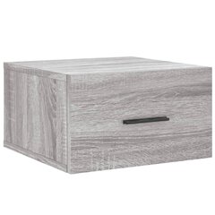 vidaXL Seinäkiinnitettävä yöpöytä harmaa Sonoma 35x35x20 cm hinta ja tiedot | Yöpöydät | hobbyhall.fi