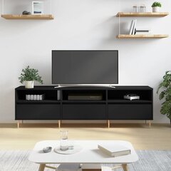 vidaXL TV-taso musta 150x30x44,5 cm tekninen puu hinta ja tiedot | TV-tasot | hobbyhall.fi