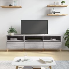 vidaXL TV-taso harmaa Sonoma 150x30x44,5 cm tekninen puu hinta ja tiedot | TV-tasot | hobbyhall.fi