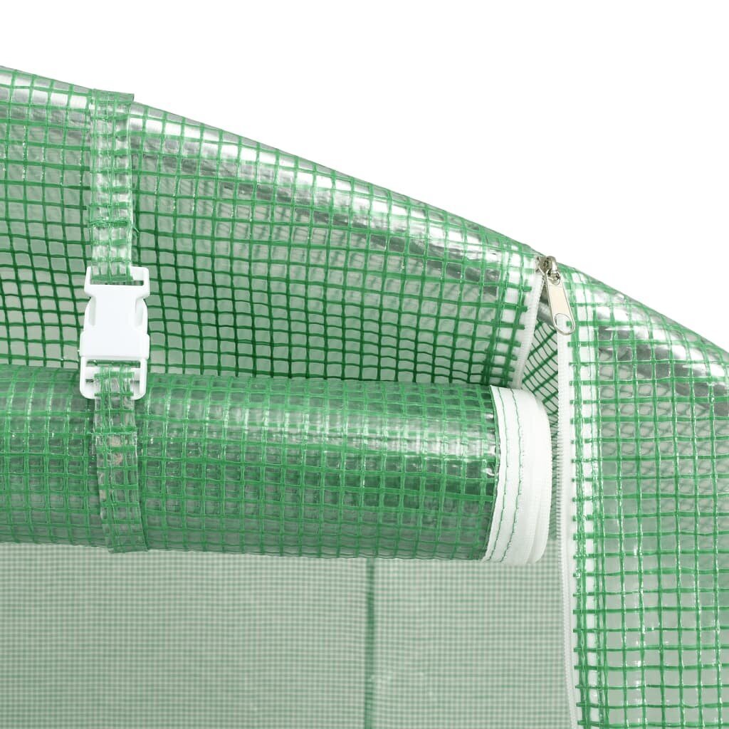 vidaXL Kasvihuone teräsrungolla vihreä 4 m² 2x2x2 m hinta ja tiedot | Kasvihuoneet | hobbyhall.fi