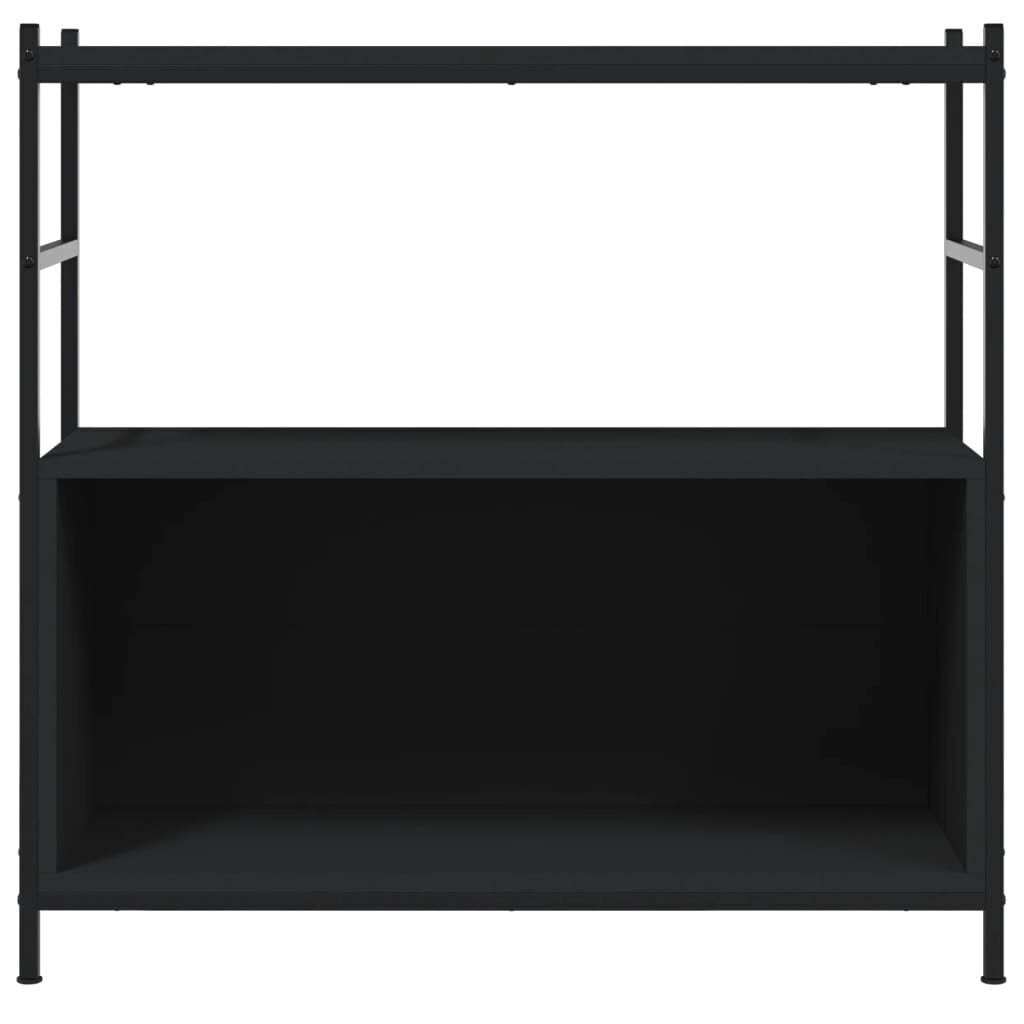 vidaXL Kirjahylly musta 80x30x78,5 cm tekninen puu ja rauta hinta ja tiedot | Hyllyt | hobbyhall.fi