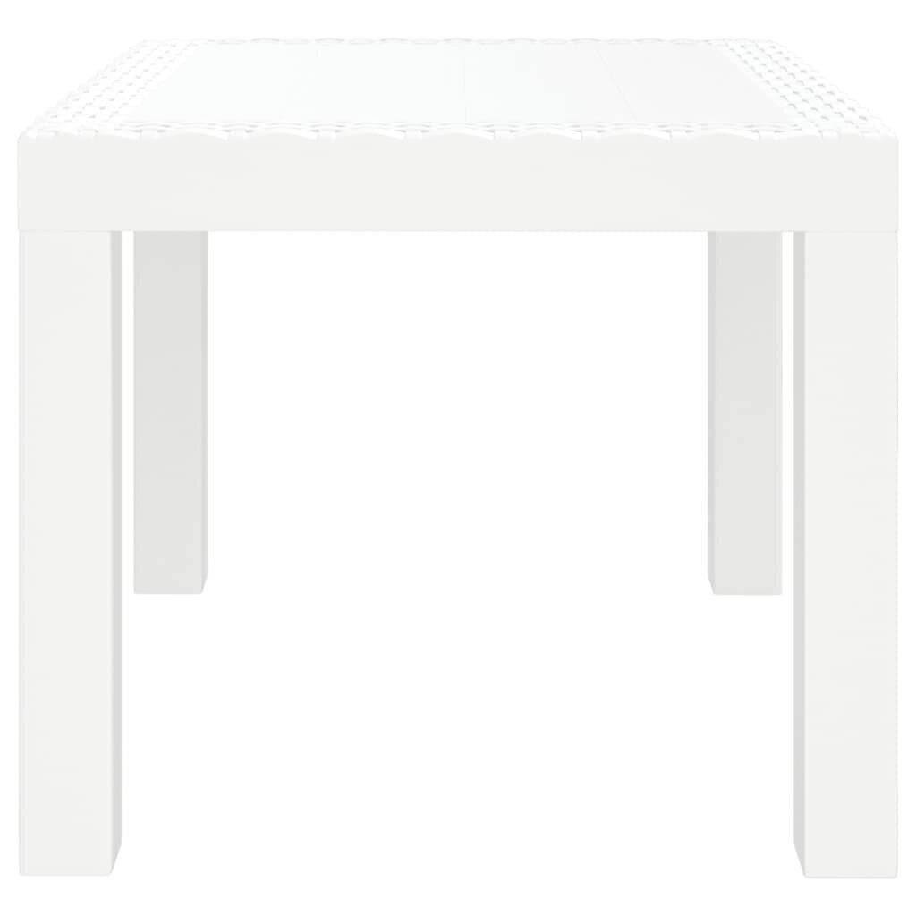 vidaXL Puutarhapöytä valkoinen 59x47x40 cm PP hinta ja tiedot | Puutarhapöydät | hobbyhall.fi