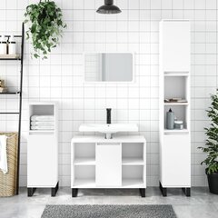 vidaXL Kylpyhuoneen kaappi valkoinen 80x33x60 cm tekninen puu hinta ja tiedot | Kylpyhuonekaapit | hobbyhall.fi