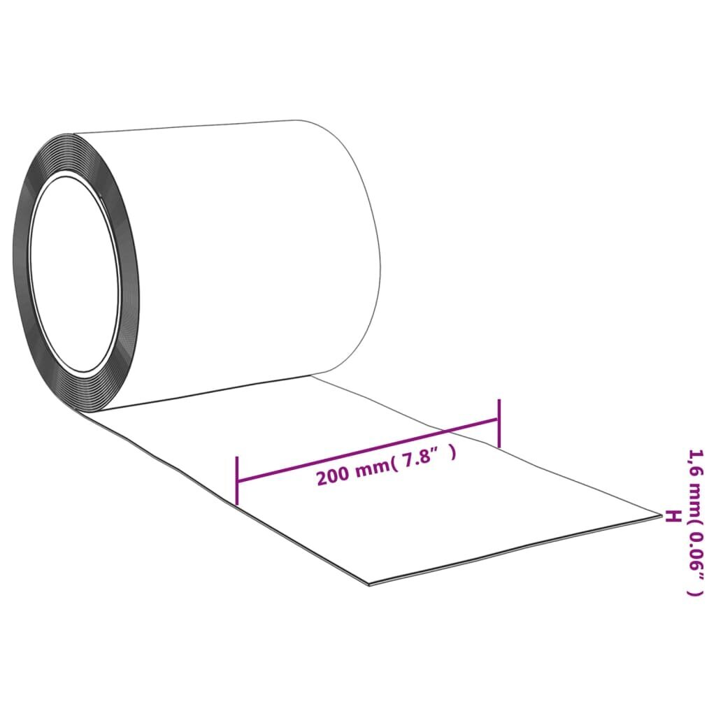 vidaXL Oviverho läpinäkyvä 200 mm x 1,6 mm 50 m PVC hinta ja tiedot | Oven saranat ja lisävarusteet | hobbyhall.fi