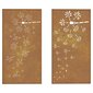 vidaXL Puutarhaseinäkoristeet 2 kpl 105x55 cm corten teräs kukkakuvio hinta ja tiedot | Sisustustuotteet | hobbyhall.fi