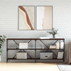 vidaXL Konsolipöytä ruskea tammi 180x30x75 cm tekninen puu ja rauta hinta ja tiedot | Sohvapöydät | hobbyhall.fi