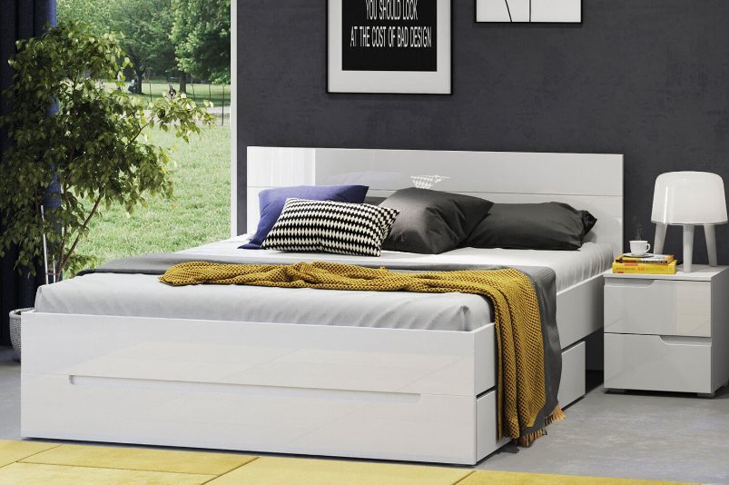 Sänky Selene 33, 160x200 cm, valkoinen hinta ja tiedot | Sängyt | hobbyhall.fi