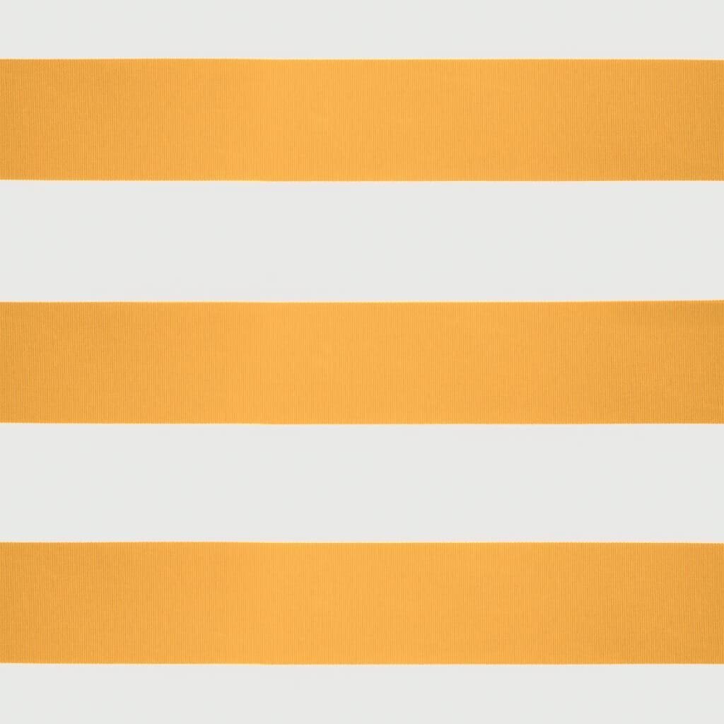 vidaXL Sisäänkelattava markiisi keltavalkoinen 5x3 m kangas/alumiini hinta ja tiedot | Aurinkovarjot ja markiisit | hobbyhall.fi