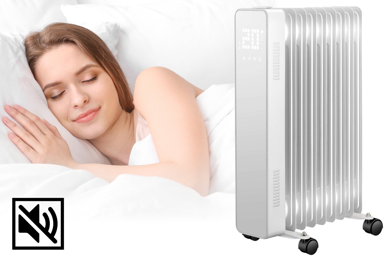 Simple-White öljylämmitin, 2500 W hinta ja tiedot | Lämmittimet | hobbyhall.fi