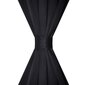 vidaXL Mustat pimennysverhot verhotankokujalla 2 kpl 135 x 245 cm hinta ja tiedot | Verhot | hobbyhall.fi
