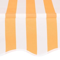 vidaXL Sisäänkelattava markiisi 200 cm oranssivalkoiset raidat hinta ja tiedot | Aurinkovarjot ja markiisit | hobbyhall.fi