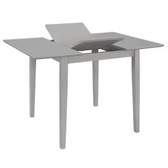 vidaXL Jatkettava ruokapöytä harmaa (80-120)x80x74 cm MDF hinta ja tiedot | Ruokapöydät | hobbyhall.fi