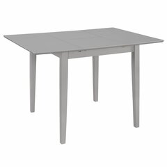vidaXL Jatkettava ruokapöytä harmaa (80-120)x80x74 cm MDF hinta ja tiedot | Ruokapöydät | hobbyhall.fi