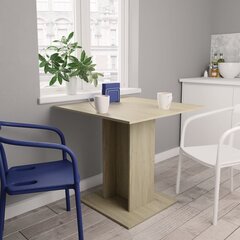 vidaXL Ruokapöytä Sonoma-tammi 80x80x75 cm lastulevy hinta ja tiedot | Ruokapöydät | hobbyhall.fi