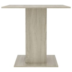 vidaXL Ruokapöytä Sonoma-tammi 80x80x75 cm lastulevy hinta ja tiedot | Ruokapöydät | hobbyhall.fi